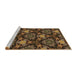 Sideview of Machine Washable Transitional Light Brown Rug, wshpat17brn