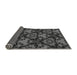 Thickness of Patterned Charcoal Black Rug, pat17gry