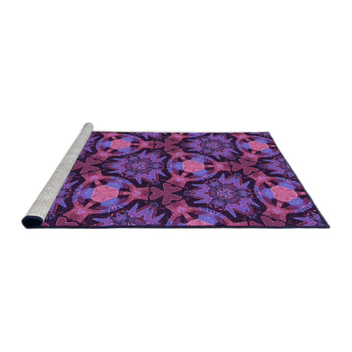 Sideview of Machine Washable Transitional Dark Orchid Purple Rug, wshpat17pur