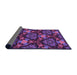 Thickness of Patterned Dark Orchid Purple Rug, pat17pur