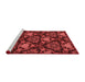 Sideview of Machine Washable Transitional Cranberry Red Rug, wshpat17rd