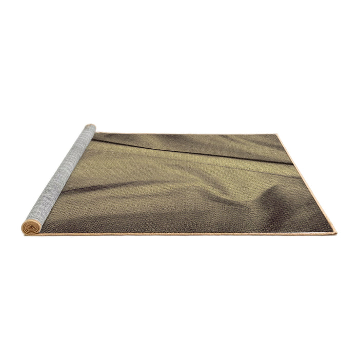 Sideview of Machine Washable Transitional Brass Green Rug, wshpat170brn
