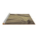 Sideview of Machine Washable Transitional Brass Green Rug, wshpat170brn