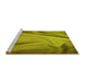 Sideview of Machine Washable Transitional Dark Yellow Green Rug, wshpat170yw