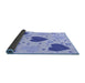 Thickness of Patterned Light Slate Blue Rug, pat1700blu