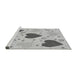 Sideview of Machine Washable Transitional Gray Rug, wshpat1700gry