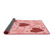 Thickness of Patterned Red Rug, pat1700rd