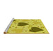 Sideview of Machine Washable Transitional Yellow Rug, wshpat1700yw