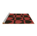 Sideview of Machine Washable Transitional Red Brown Rug, wshpat1701brn