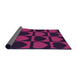Thickness of Patterned Deep Pink Rug, pat1701pur