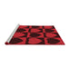 Sideview of Machine Washable Transitional Red Rug, wshpat1701rd