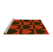 Sideview of Machine Washable Transitional Red Brown Rug, wshpat1701yw