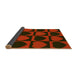 Thickness of Patterned Red Brown Rug, pat1701yw