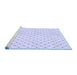 Sideview of Machine Washable Transitional Lavender Blue Rug, wshpat1702blu