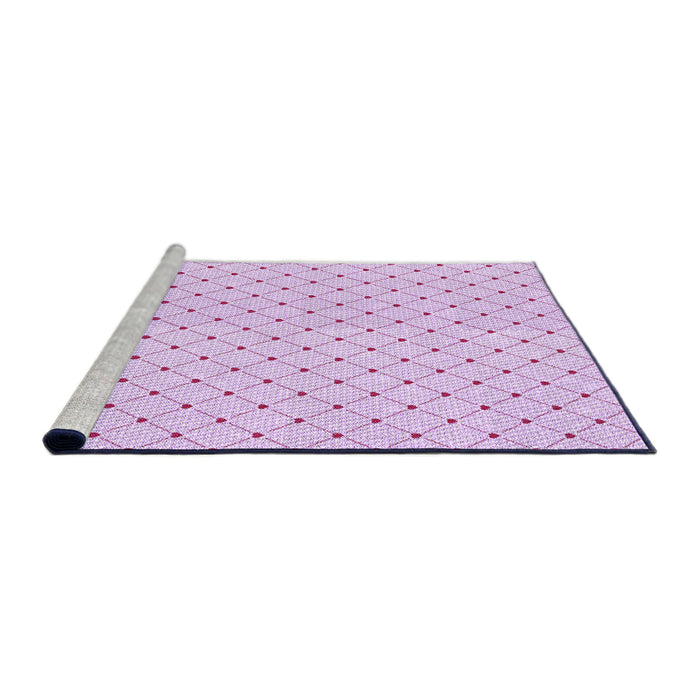 Sideview of Machine Washable Transitional Violet Purple Rug, wshpat1702pur