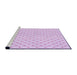 Sideview of Machine Washable Transitional Violet Purple Rug, wshpat1702pur