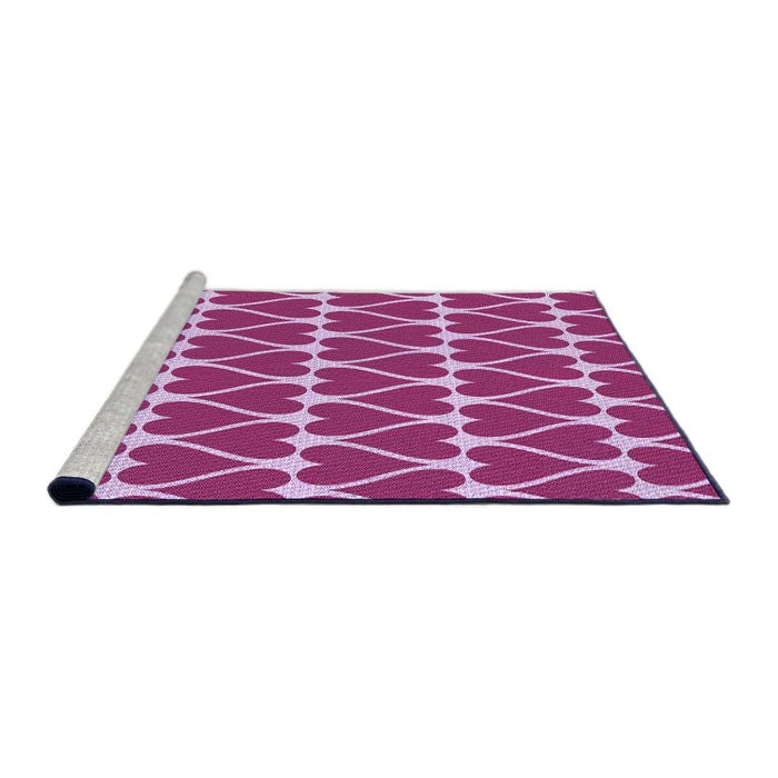 Sideview of Machine Washable Transitional Violet Purple Rug, wshpat1703pur