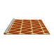 Sideview of Machine Washable Transitional Orange Rug, wshpat1703yw