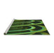 Sideview of Machine Washable Transitional Dark Forest Green Rug, wshpat1704grn