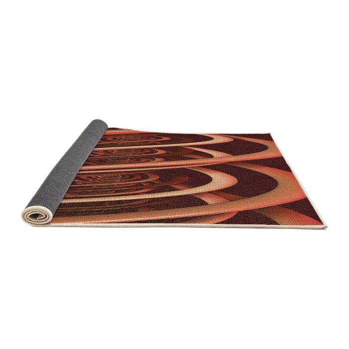 Thickness of Patterned Orange Rug, pat1704org