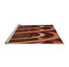 Sideview of Machine Washable Transitional Orange Rug, wshpat1704org