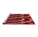 Sideview of Machine Washable Transitional Red Rug, wshpat1704rd