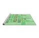 Sideview of Machine Washable Transitional Light Green Rug, wshpat1705grn