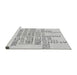 Sideview of Machine Washable Transitional Platinum Gray Rug, wshpat1705gry