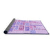 Thickness of Patterned Purple Rug, pat1705pur