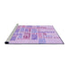 Sideview of Machine Washable Transitional Purple Rug, wshpat1705pur