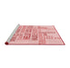 Sideview of Machine Washable Transitional Light Rose Pink Rug, wshpat1705rd