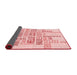 Thickness of Patterned Light Rose Pink Rug, pat1705rd