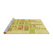 Sideview of Machine Washable Transitional Orange Gold Rug, wshpat1705yw