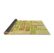 Thickness of Patterned Orange Gold Rug, pat1705yw