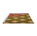 Sideview of Machine Washable Transitional Cinnamon Brown Rug, wshpat1706org