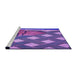 Sideview of Machine Washable Transitional Purple Mimosa Purple Rug, wshpat1706pur