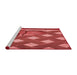 Sideview of Machine Washable Transitional Red Rug, wshpat1706rd