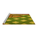 Sideview of Machine Washable Transitional Saddle Brown Rug, wshpat1706yw