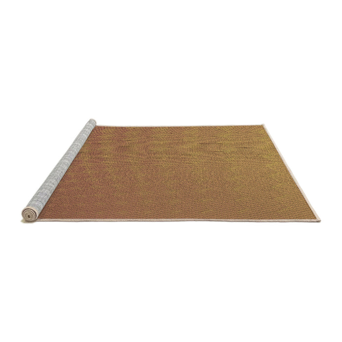 Sideview of Machine Washable Transitional Orange Rug, wshpat1707org