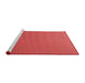 Sideview of Machine Washable Transitional Red Rug, wshpat1707rd