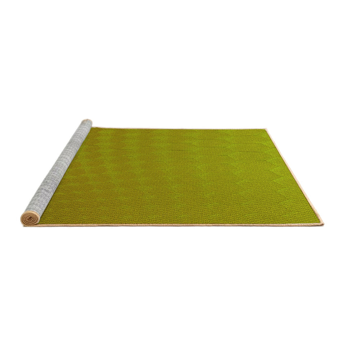 Sideview of Machine Washable Transitional Dark Yellow Green Rug, wshpat1707yw
