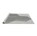 Sideview of Machine Washable Transitional Gray Rug, wshpat1708gry