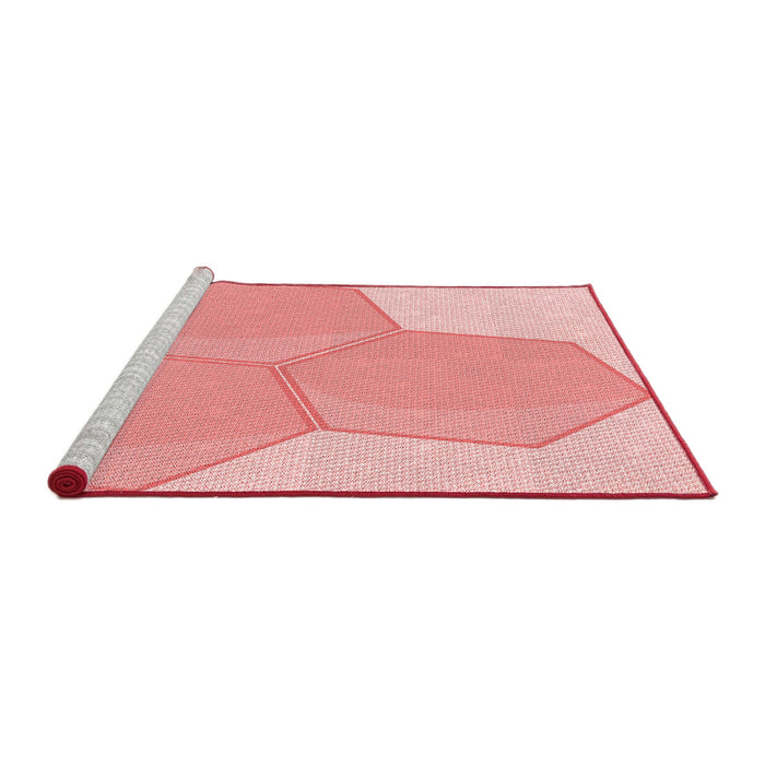 Sideview of Machine Washable Transitional Red Rug, wshpat1708rd