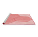 Sideview of Machine Washable Transitional Red Rug, wshpat1708rd