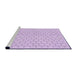 Sideview of Machine Washable Transitional Orchid Purple Rug, wshpat1709pur