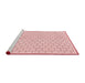 Sideview of Machine Washable Transitional Pink Rug, wshpat1709rd