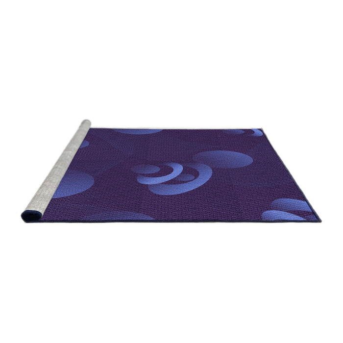 Sideview of Machine Washable Transitional Amethyst Purple Rug, wshpat171pur