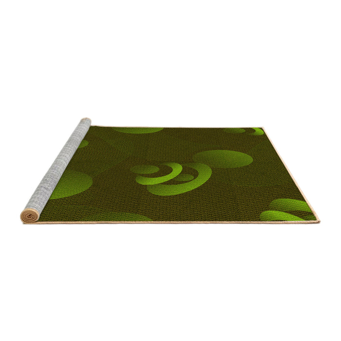 Sideview of Machine Washable Transitional Midnight Gray Rug, wshpat171yw