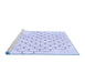 Sideview of Machine Washable Transitional Lavender Blue Rug, wshpat1710blu