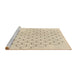 Sideview of Machine Washable Transitional Moccasin Beige Rug, wshpat1710brn